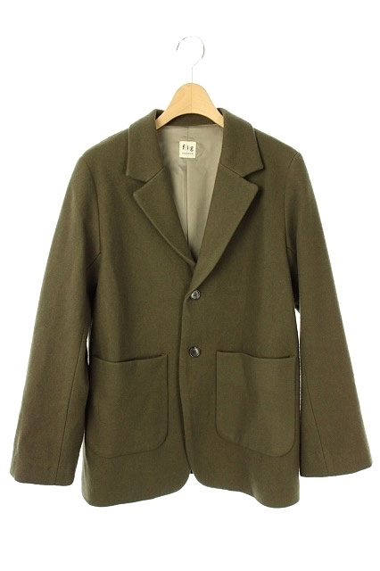 限定セール，豊富な フィグロンドン fig London 19AW ウールテーラードジャケット 総裏地 2B F 緑 カーキ /KN OS レディース(Mサイズ)｜売買されたオークション情報、yahooの商品情報をアーカイブ公開 - オークファン Mサイズ