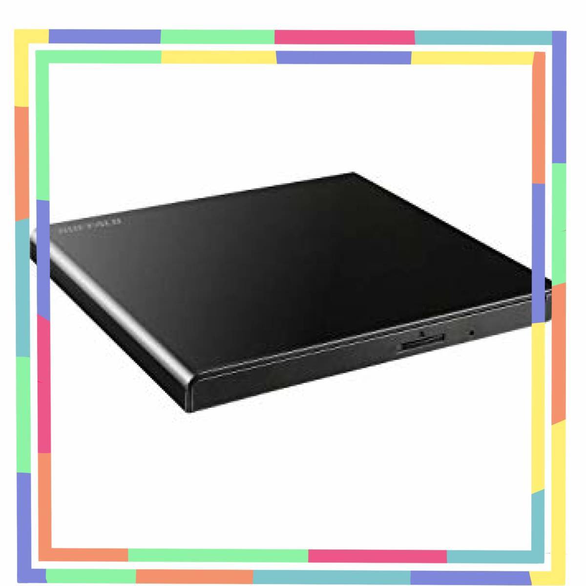 ブラック BUFFALO ポータブルDVD/CDドライブ USB2.0K格(USB3.0ポート搭載のパソコンでも利用可能) 国内_1