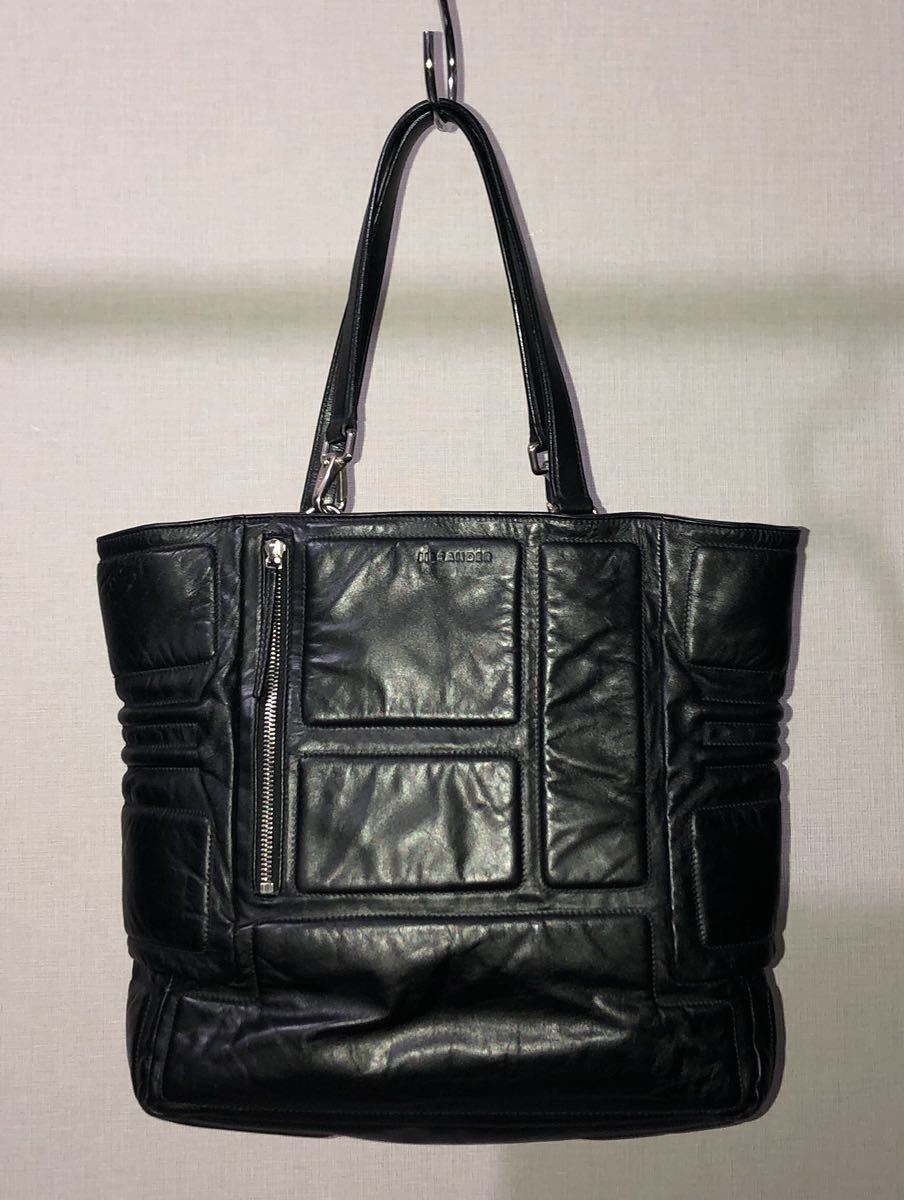 2002 JIL SANDER LEATHER EMBOSSED TOTE BAG 2000s ジルサンダー 