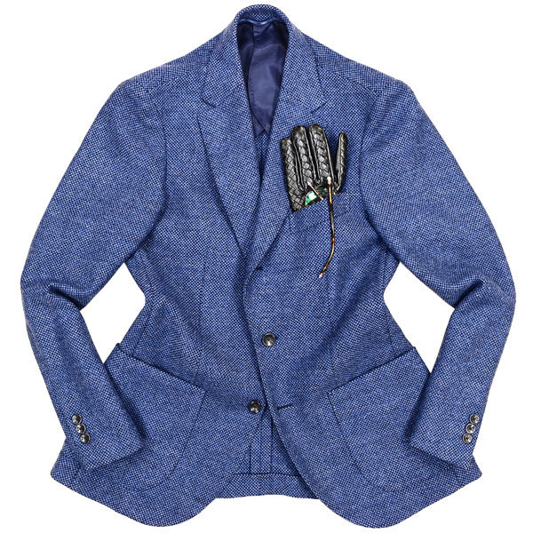 ★極上★エディフィス　シルク混　ネイビージャケット　46 M EDIFICE - エディフィス テーラードジャケット ×英ジャミーソンズ社製 本格厚手 EDIFICE｜エディフィスのジャケット・スーツ（メンズ）の公式通販