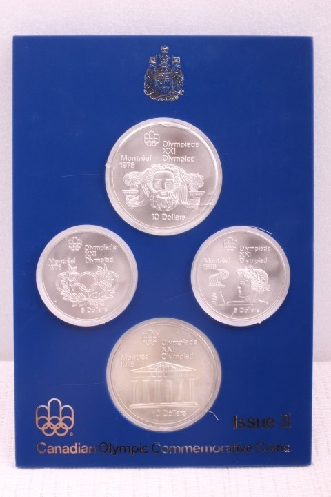 R*a様 1976年 カナダ モントリオール 五輪 記念硬貨セット Issue ブティック割引 カナダ モントリオールオリンピック 1976年 記念硬貨 4