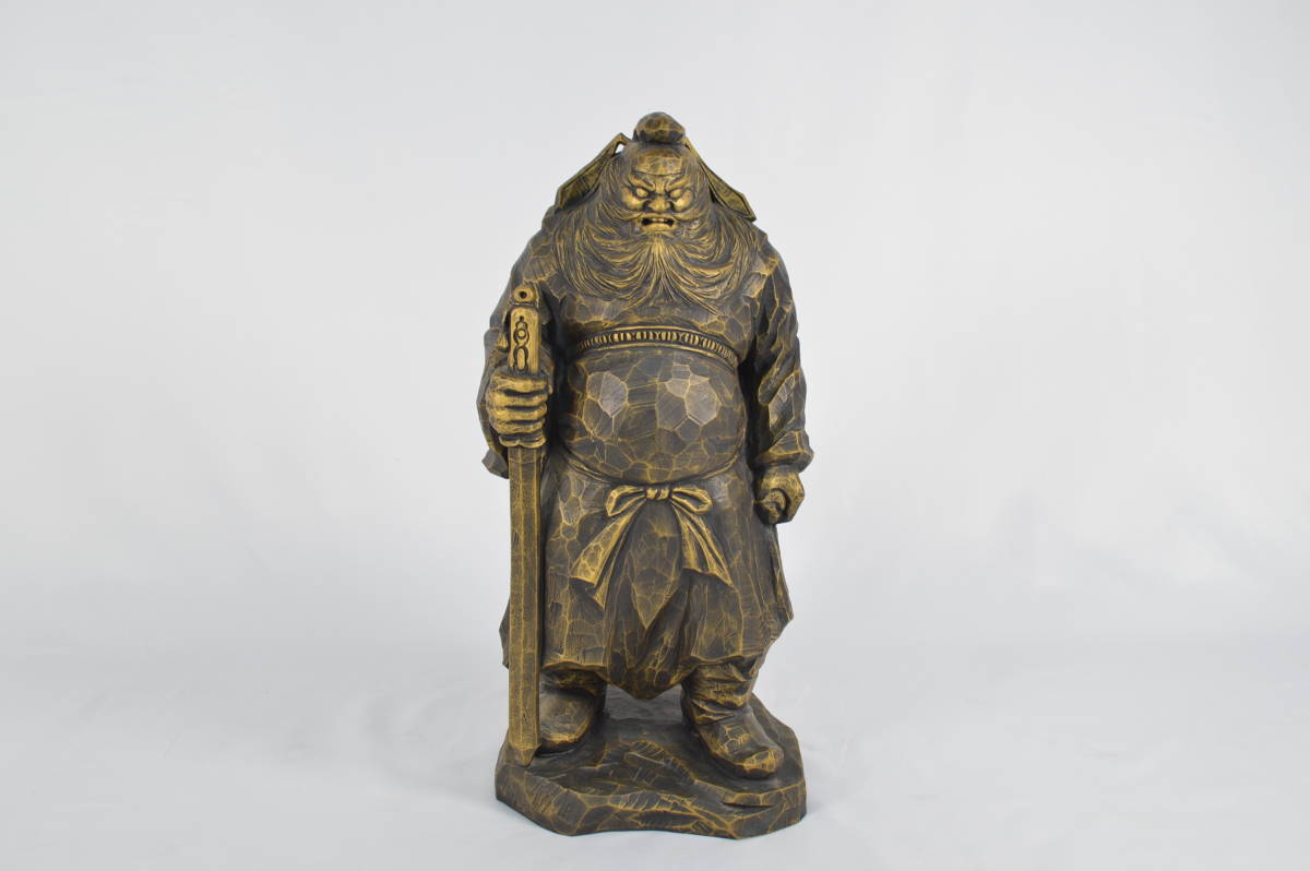 西山 鍾馗 共箱 勇三 共箱付き 骨董品 約10kg 勇三作 ブロンズ像
