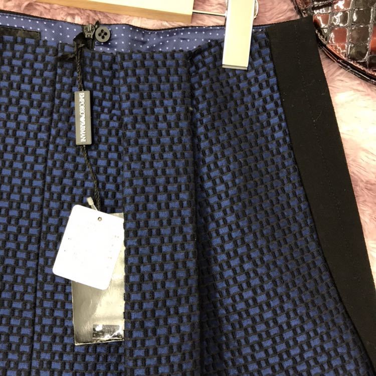 未使用】EMPORIO ARMANI エンポリオ アルマーニ スカート柄 異素材  
