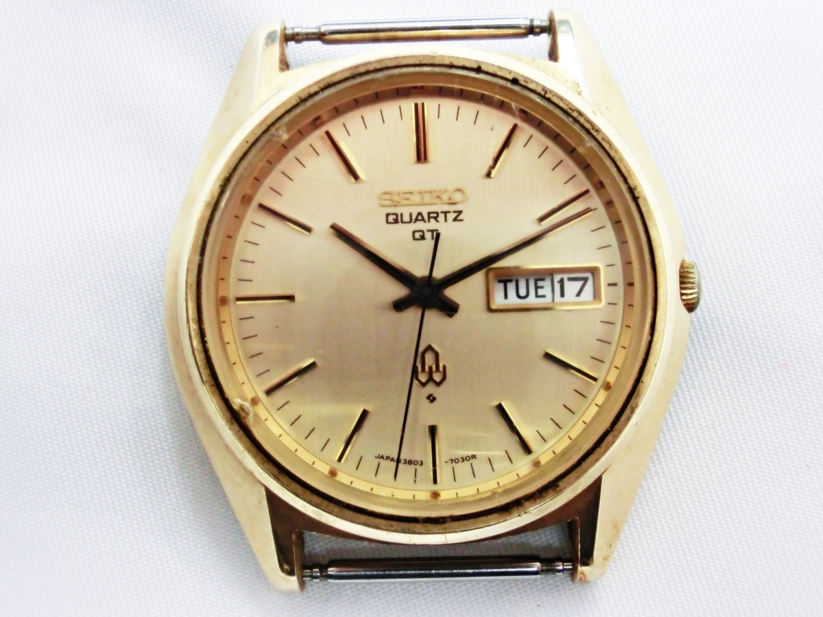 B)SEIKO 3803-7031 腕時計 QZ セイコー 腕時計 メンズ クォーツ