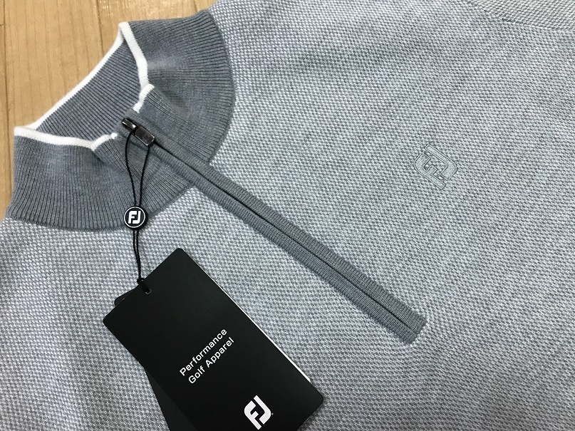 【正規品，人気セール】 FootJoy フットジョイ 防風ハーフジップセーター FJ-F19-M09 グレー ＸＬ(セーター)｜売買されたオークション情報、yahooの商品情報をアーカイブ公開 - オークファン セーター