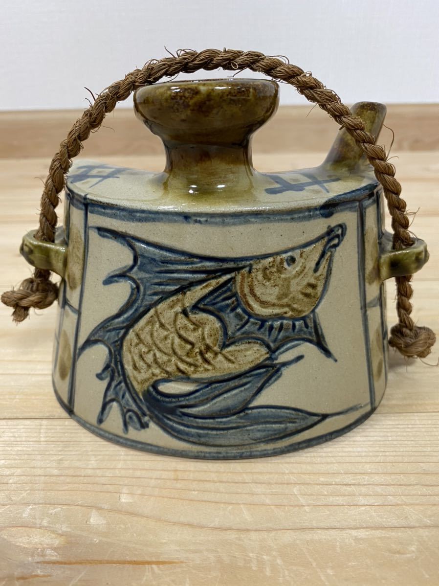 清閑寺窯　杉田祥平造　初花肩衝茶入　共箱　茶道具 清閑寺窯 祥平(杉田祥平)造 初花肩衝茶入 美品 共箱
