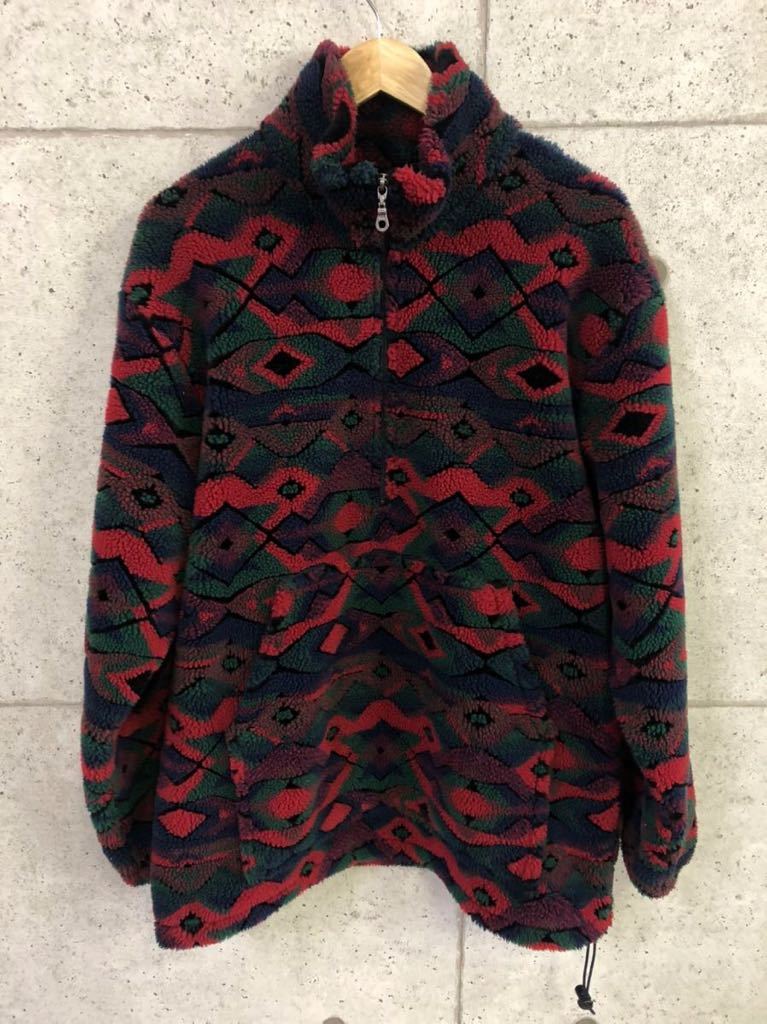 【新作，安い】 USA製 Woolrich ウールリッチ 総柄 ハーフジップアップ プルオーバー フリース ジャケット Lサイズ 大きめ メンズ 状態良好(フリース)｜売買されたオークション情報、yahooの商品情報をアーカイ フリース