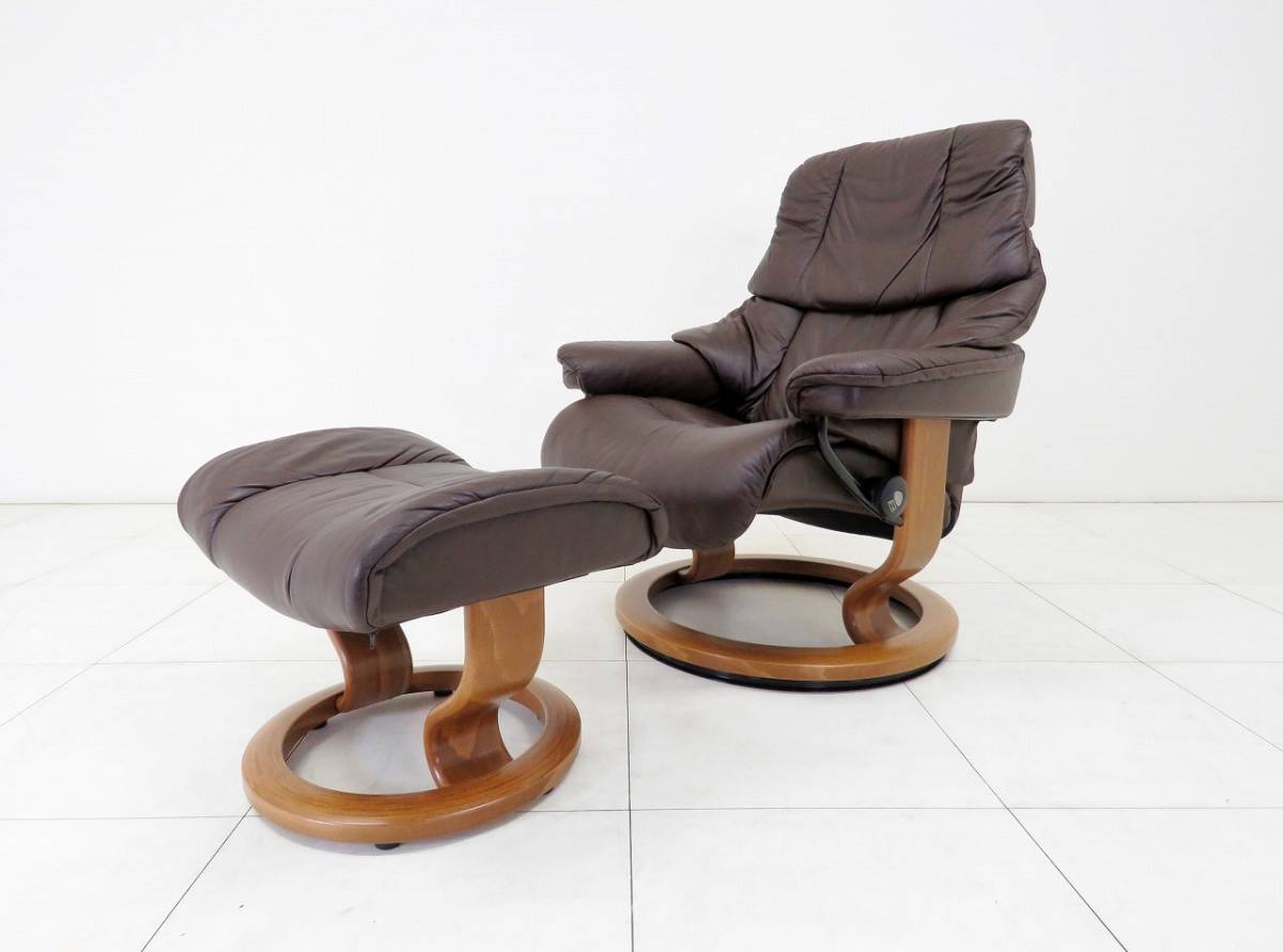 モデルルーム展示品 EKORNES ストレスレスチェア レノ（S） オットマン付