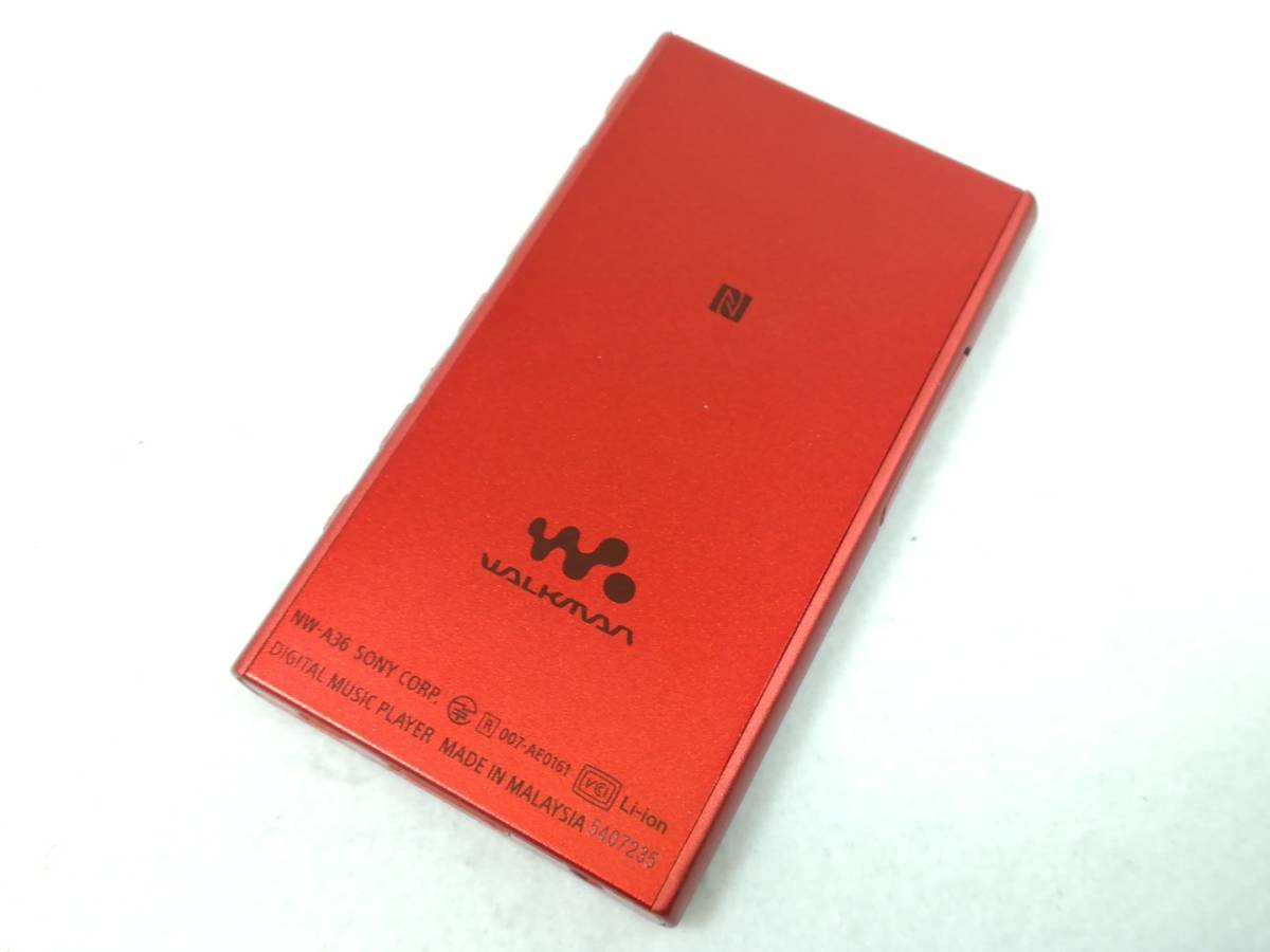 SONYウォークマンNW-A36 32GB シナバーレッド ※イヤホン以外付属
