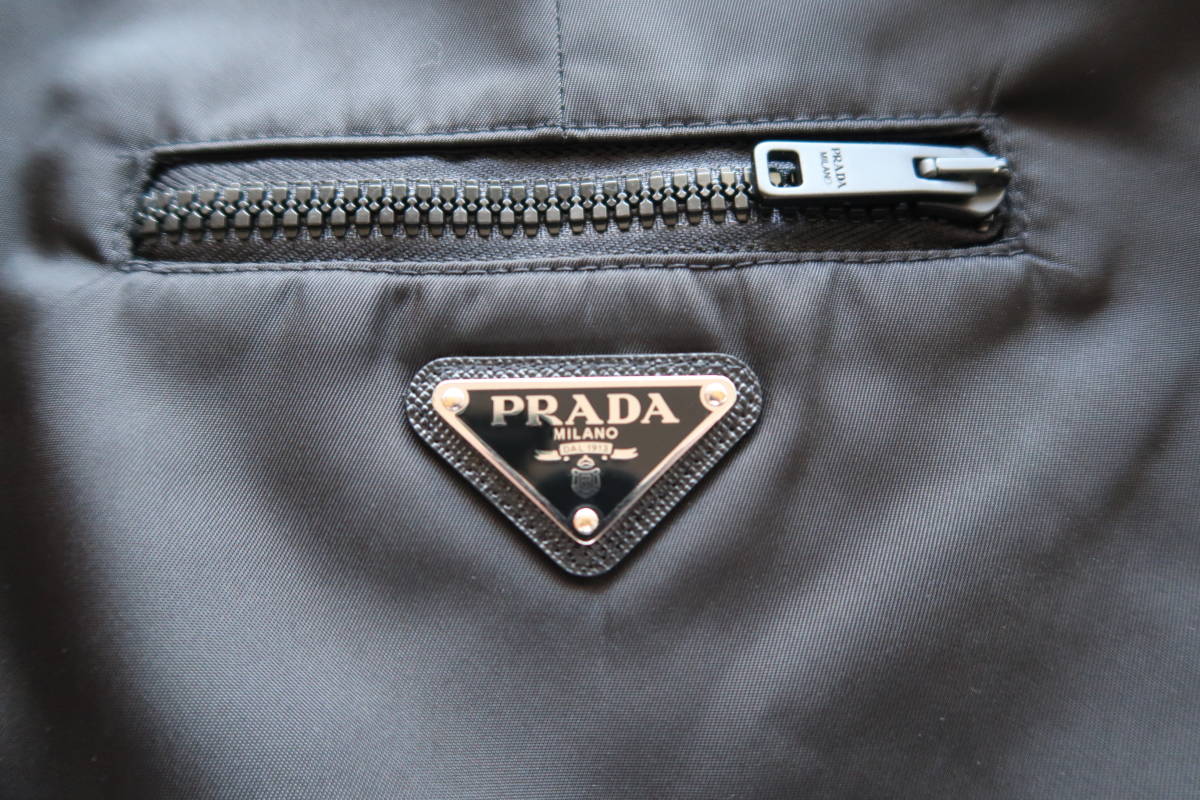 2019AW☆PRADA☆USED☆タイト スリット スカート黒40/プラダ・三角 