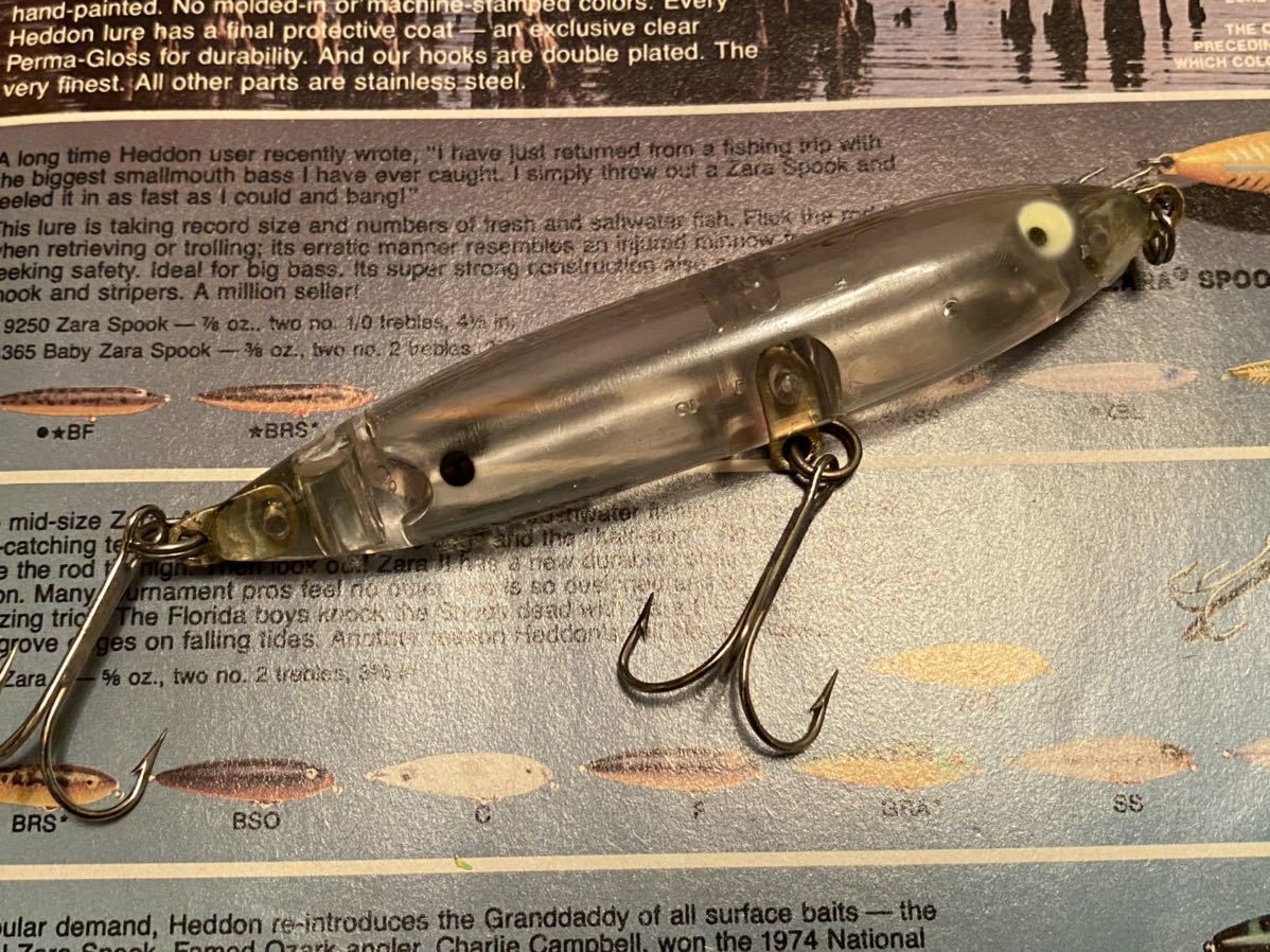 レストア済old heddon 2nd zara spook clearオールドヘドン