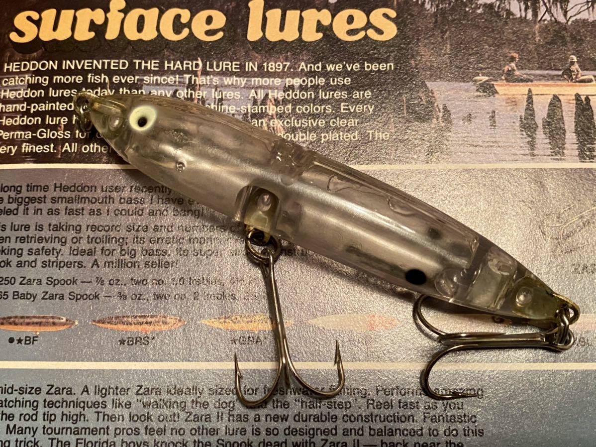 レストア済old heddon 2nd zara spook clearオールドヘドン