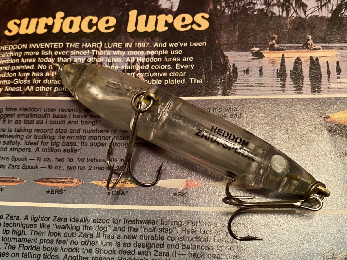 レストア済old heddon 2nd zara spook clearオールドヘドン