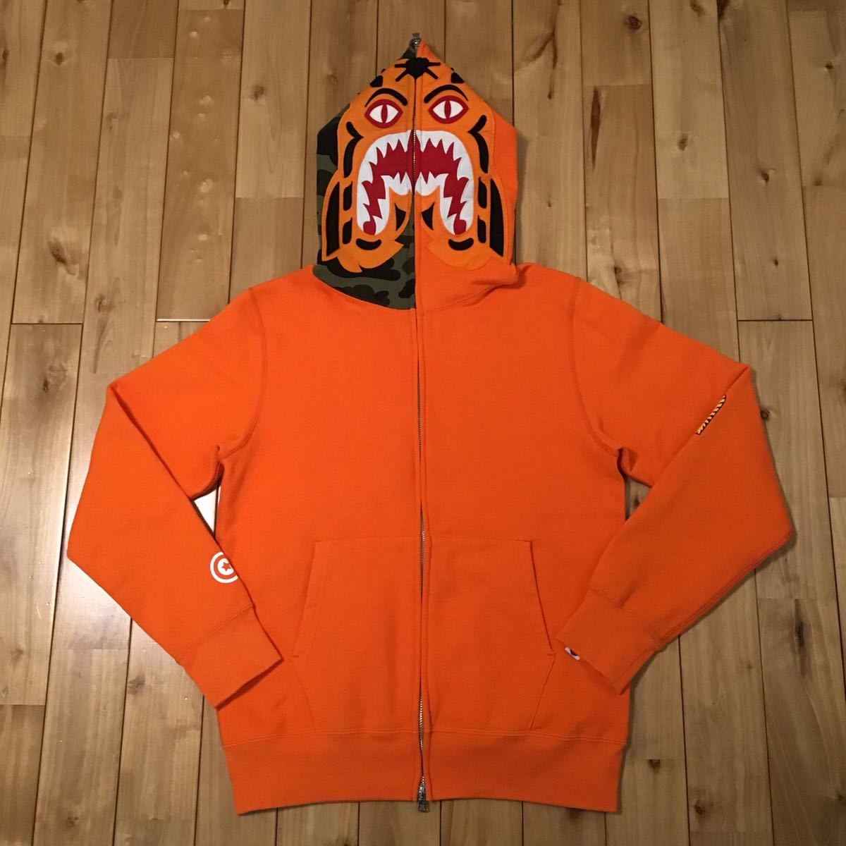 ★美品★ タイガー パーカー Mサイズ tiger full zip hoodie a bathing ape BAPE エイプ ベイプ アベイシングエイプ orange 1st camo green パーカー TIGER ZIP フルジップ ☆2XL☆ パーカータイガーの通販