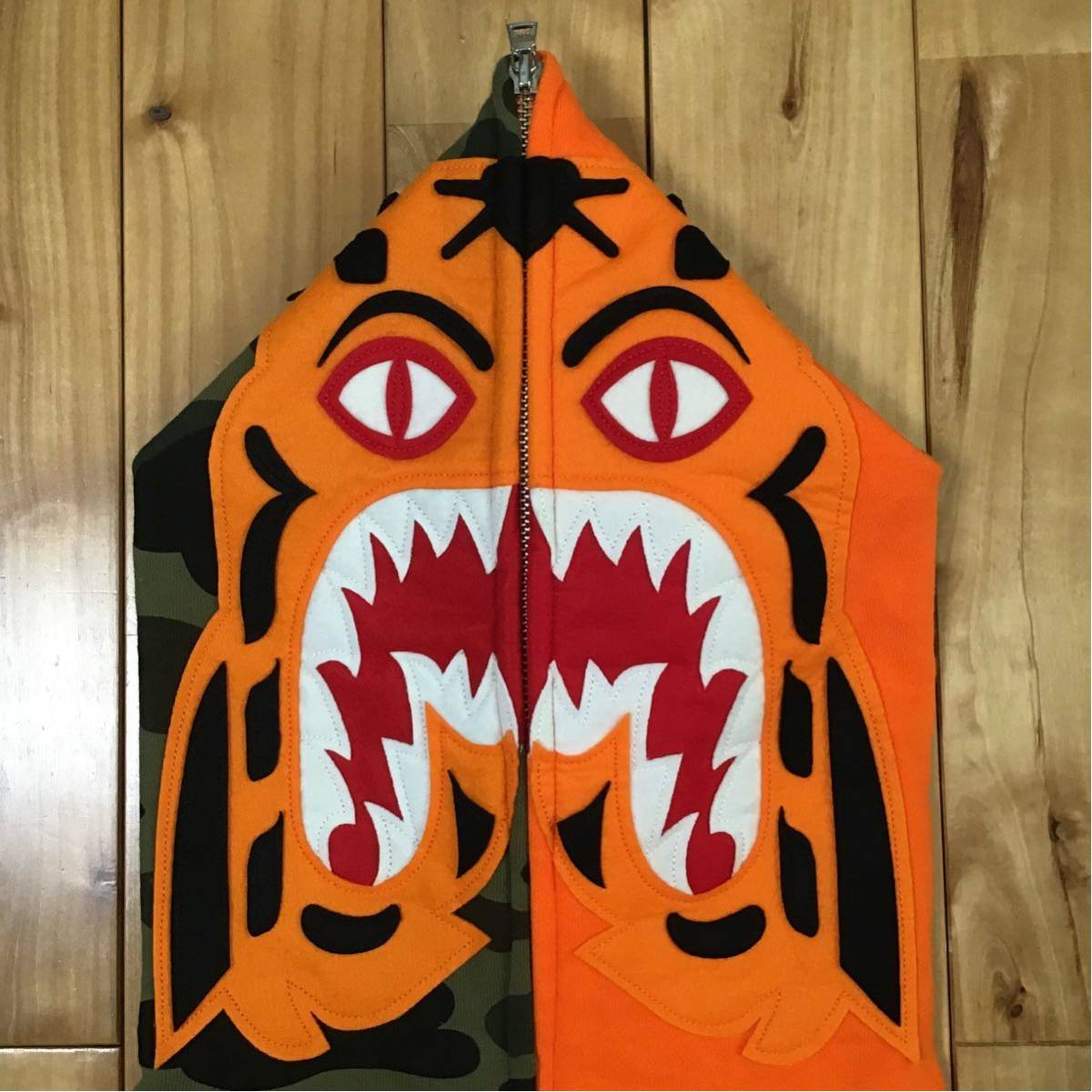 ★美品★ タイガー パーカー Mサイズ tiger full zip hoodie a bathing ape BAPE エイプ ベイプ アベイシングエイプ orange 1st camo green パーカー TIGER ZIP フルジップ ☆2XL☆ パーカータイガーの通販