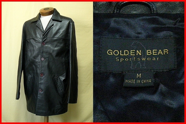 超激得，限定SALE Golden Bear Sportswear ゴールデンベアー ブラック 羊革 レザーコート M N2(Mサイズ)｜売買されたオークション情報、yahooの商品情報をアーカイブ公開 - オークファン Mサイズ