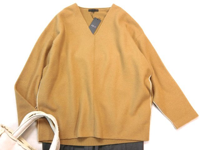 新作登場，人気 icb大きいサイズL今季最新Milled WoolジャージーVネックニット/キャメル(iCB)｜売買されたオークション情報、yahooの商品情報をアーカイブ公開 - オークファン iCB