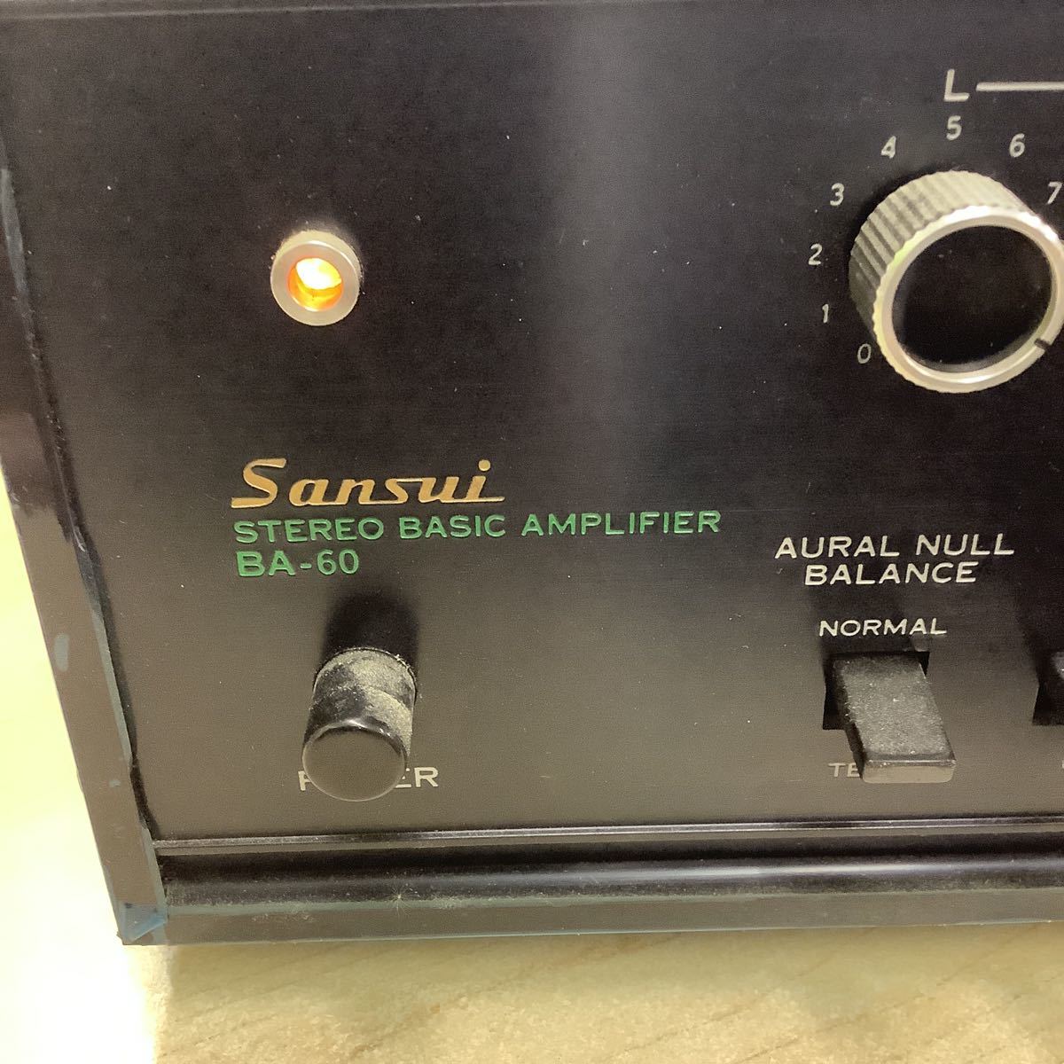 SANSUI サンスイ ステレオ ベーシック アンプ BA-60 通電のみ確認