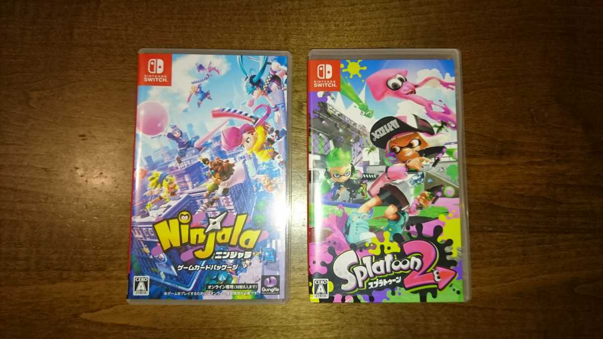 送料無料！ スイッチソフト！スプラトゥーンとニンジャラのセット！ 両