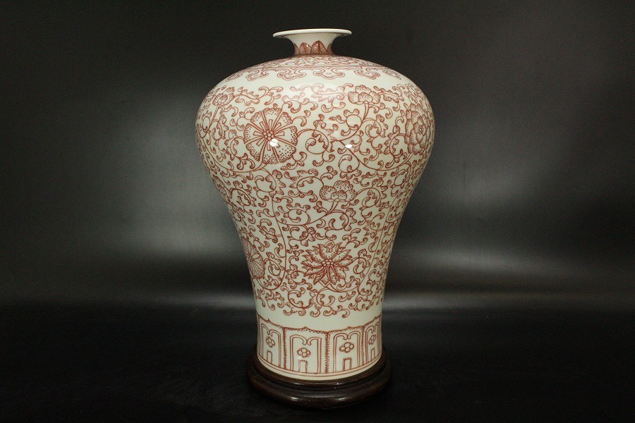 中国美術 釉裏紅 瓶 美品(K-HA504) 故宫博物院 -釉裏紅(清)の中古品・新品・未 2026年最新Yahoo