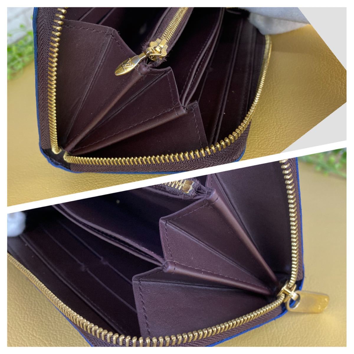 ルイヴィトン 1円☆美品☆ ブルーパール メタリック ジッピー 