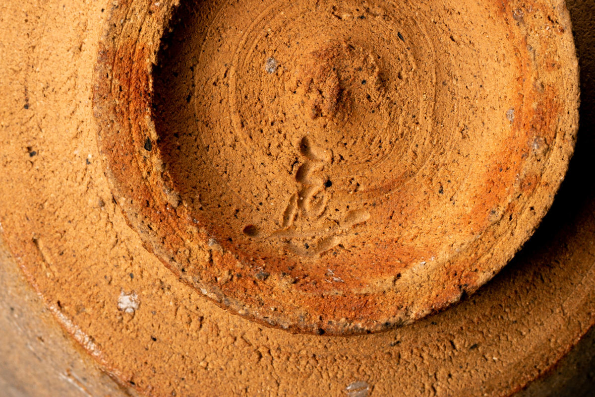 【MG凛】人間国宝『十二代中里太郎右衛門(無庵)』 絵唐津茶碗 共箱 仕覆 塗二重箱 本物保証_7