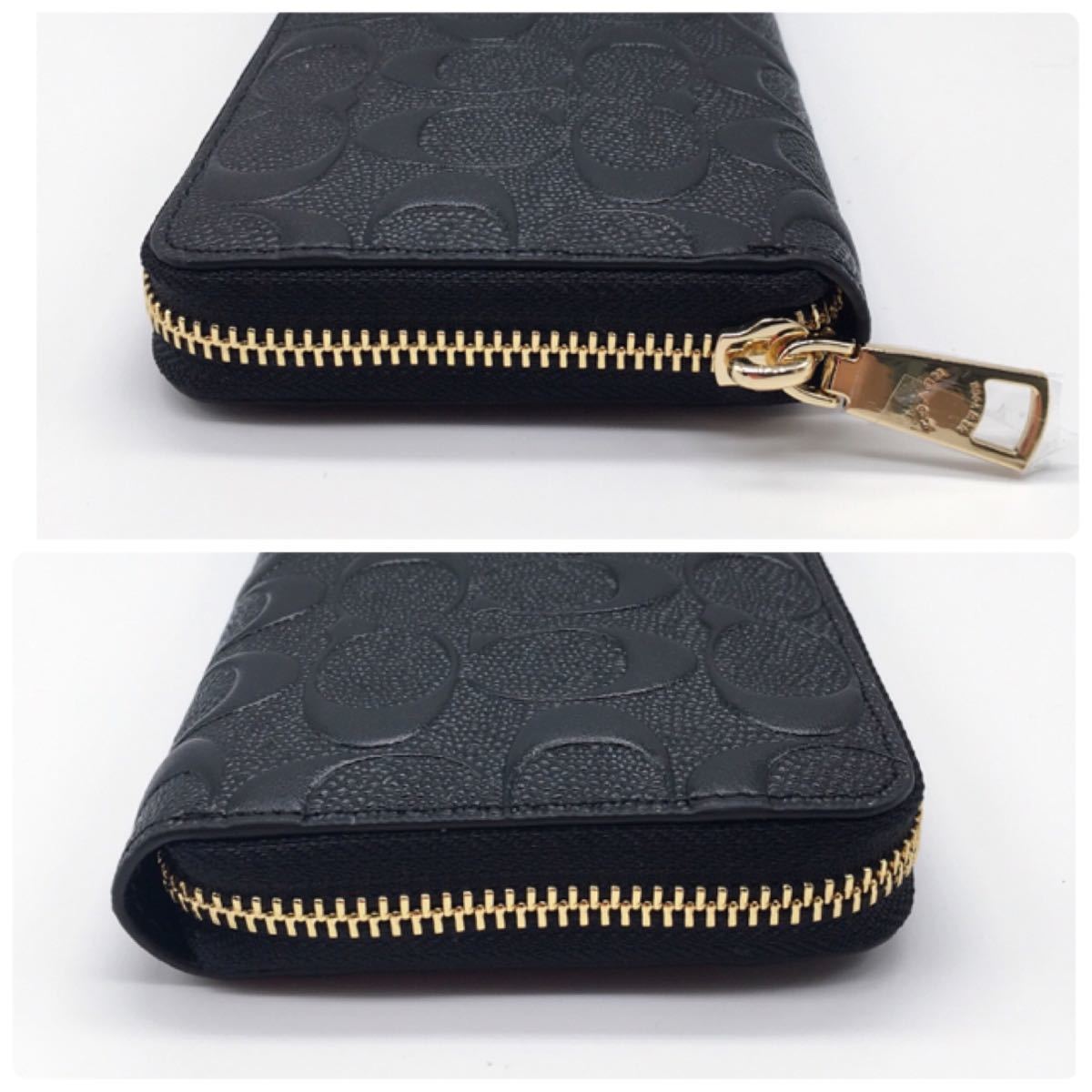 【新品】COACH 長財布 F53834 ブラック デボスドシグネチャー Amazon | [コーチ] COACH 長財布 F53834 ブラック IMBLK シグネチャー