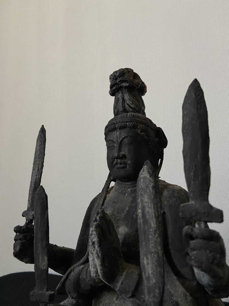 ▽良▽江戸時代木彫大黒像置物 骨董彫刻 江戸時代 木造仏像 虚空蔵菩薩