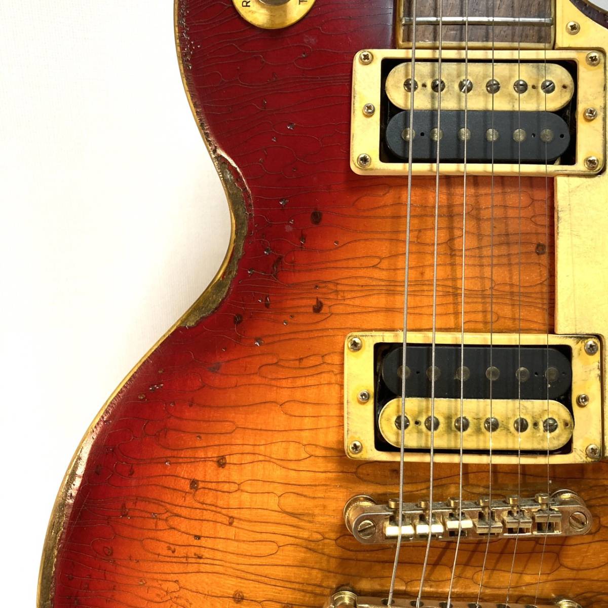 1 Les Paulレスポールモデル改造レリック仕様ダメージ加工エレキ変更ギター弦レプリカ コレクタ詳細不明ハンドメイド手作りカスタム 本体 売買されたオークション情報 Yahooの商品情報をアーカイブ公開 オークファン Aucfan Com