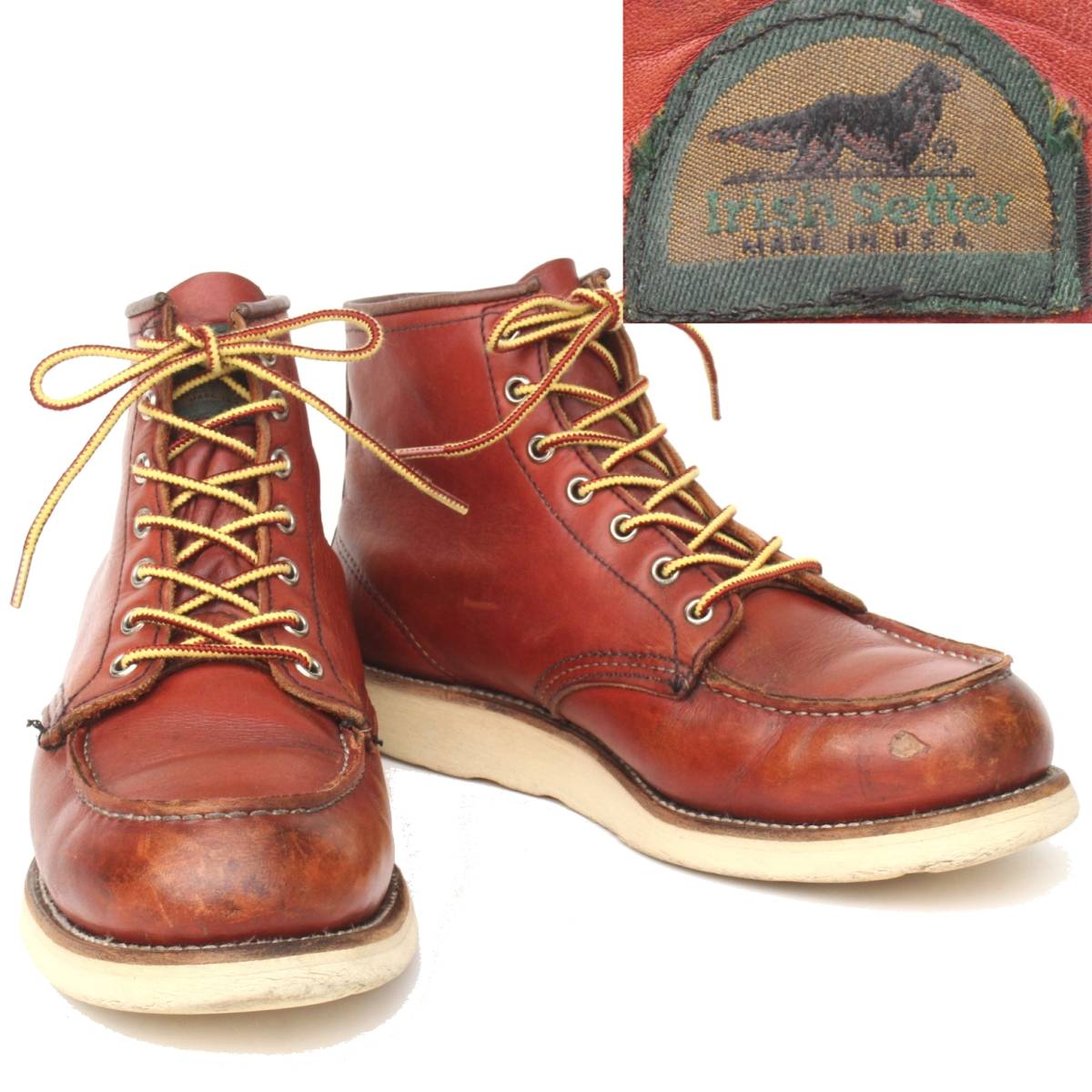送料込み1円~】半円犬タグ95年製REDWING875レッドウィング7.5E約25.5cm 