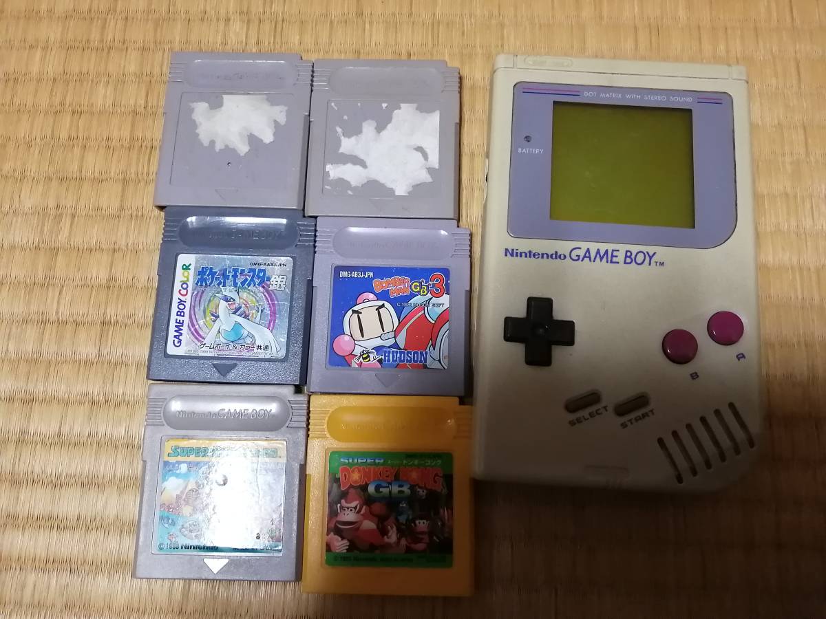ジャンク品]初期ゲームボーイとカセットセット （ゲームボーイセット 