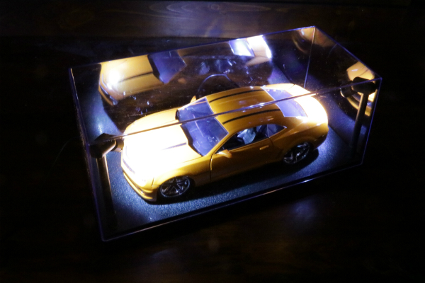 即決】LED ミニカー ディスプレイ ショー ケース 1/24 ＆ 1/64