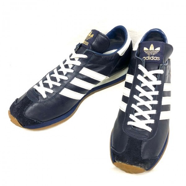 状態難有り 96年 日本製 adidas BASTIA ネイビー 28cm / アディダス 