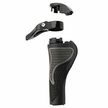 Bestgle左右セット エルゴ グリップ 自転車ハンドルグリップ ブラック 牛角式デザイン 角度調整可能 自転車用ハンドル 自_4