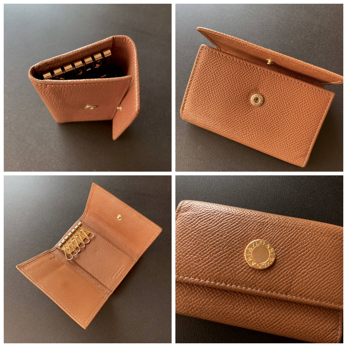 BVLGARI ブルガリ 6連キーケース ゴールドロゴクリップ ブルガリ BVLGARI 6連キーケース キーケース レザー ブルガリブルガリ