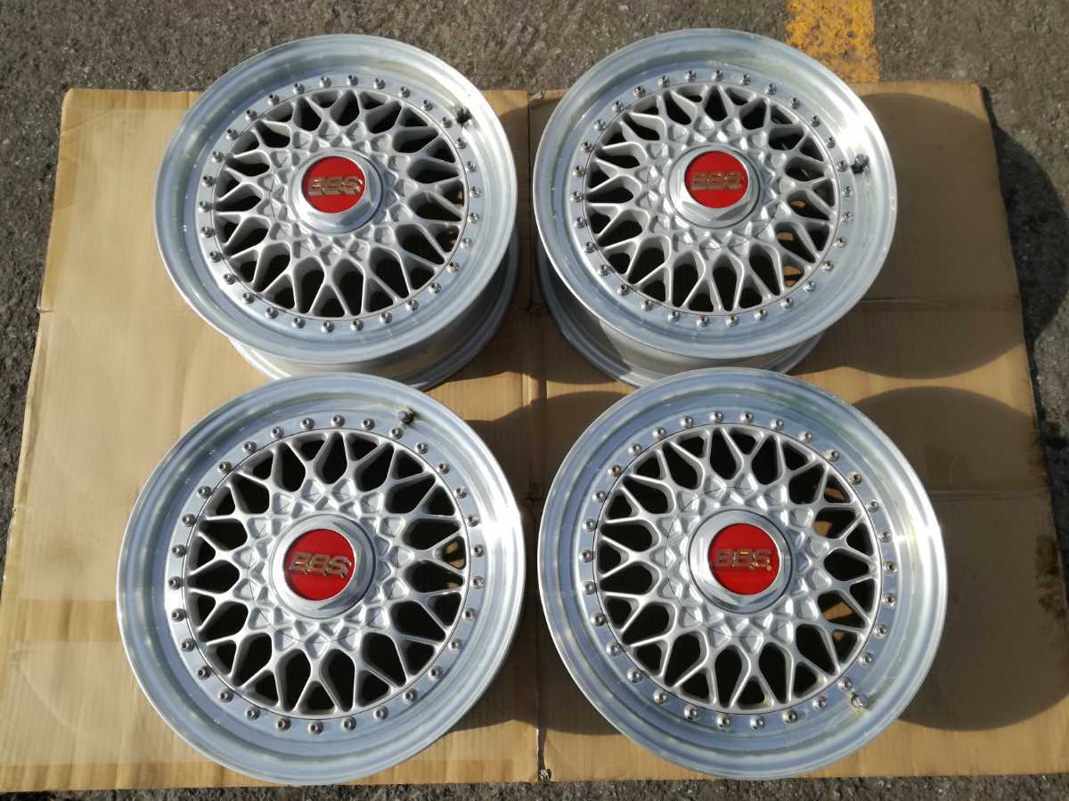 BBS RS189 100/4穴 2本 中古品 ☆BBS－RS（189）6Jx15 PCD100-4H オフ 
