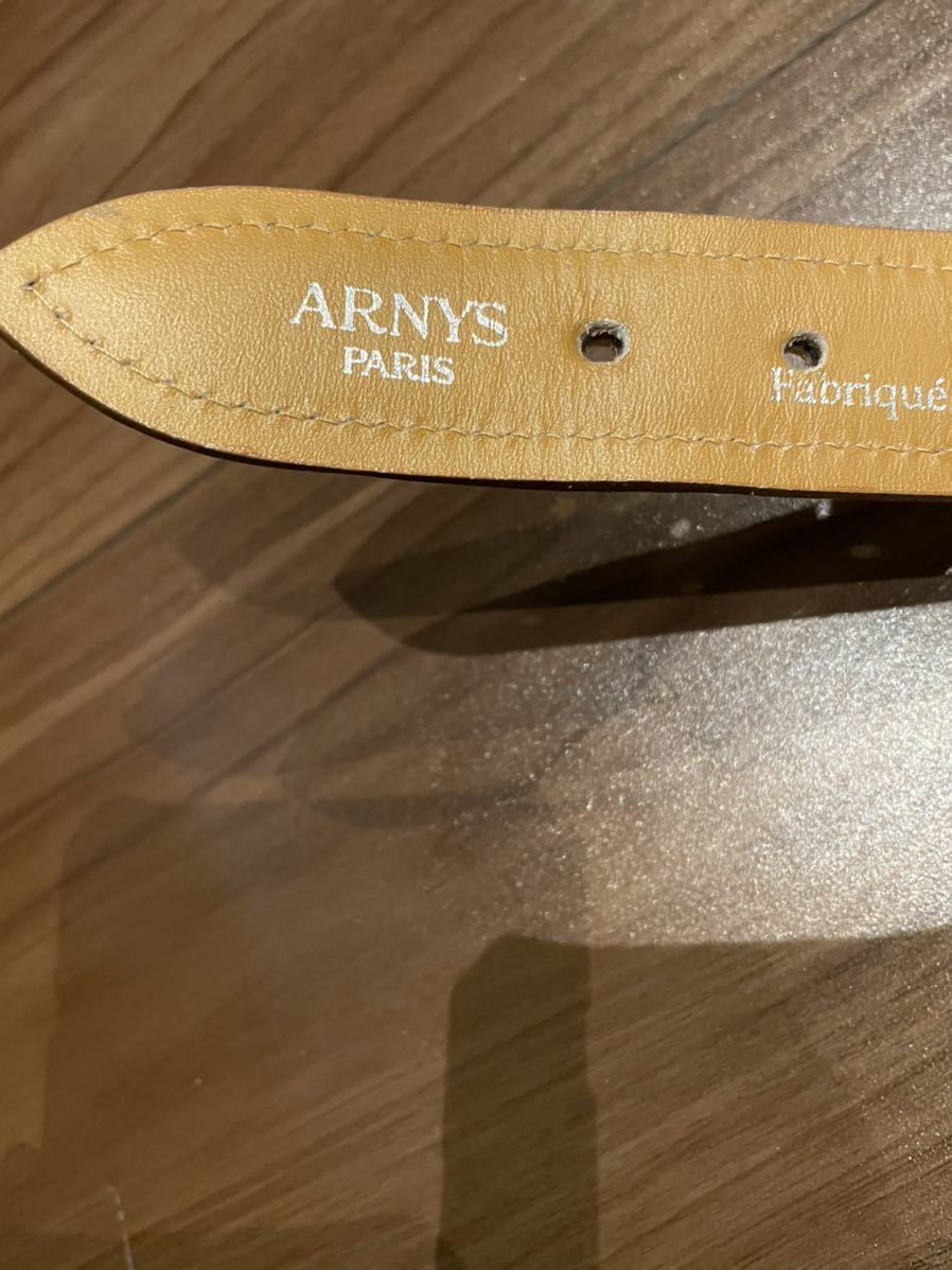 ARNYS アルニス レディース レザー ベルト ベージュ ブラウン 中古美品 