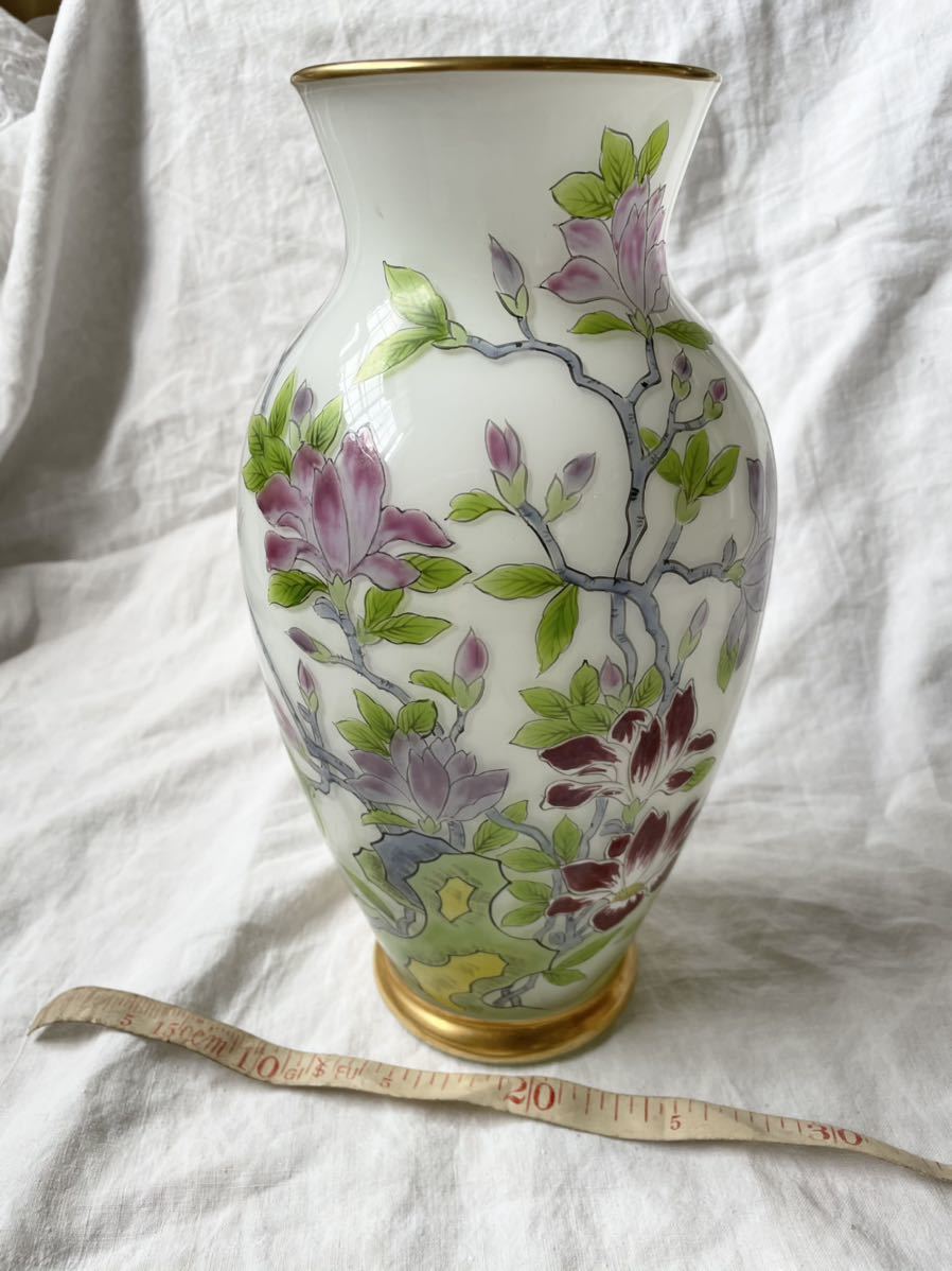 九谷焼 手桶花瓶 金彩あやめ 玉竜作 新品 未使用 花瓶 花器