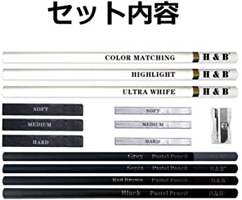 デッサン鉛筆 15点セット BEADY スケッチ用 鉛筆セット 子供や大人も 