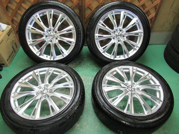 【S970】 weds レオニス ＆ ヨコハマ ブルーアース 4本セット!! ◇7.5J +53 PCD114.3-5H 73φ ◇245/45R19