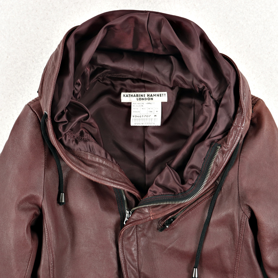 KATHARINE HAMNETT レザーライダース ジャケット ボルドー 美品 （定価 