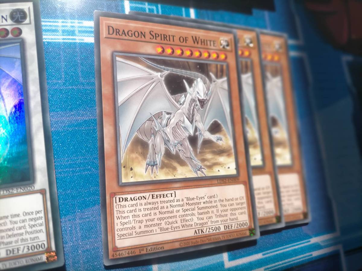 遊戯王 英語版 青眼 ブルーアイズ デッキパーツ 一円 青レア LDS2 青眼 