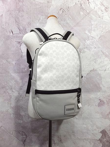 未使用品/S】◇コーチ COACH◇バックパック リュックサック PVC×レザー 