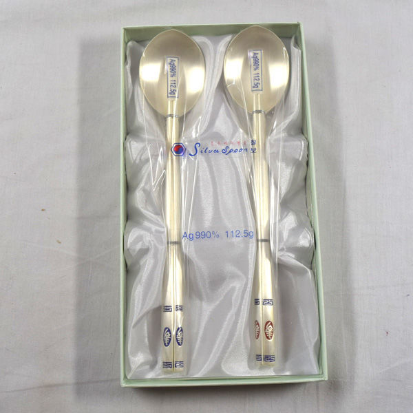 韓国製スプーン 2本セット 未使用） 韓国製 AG800 銀カトラリー