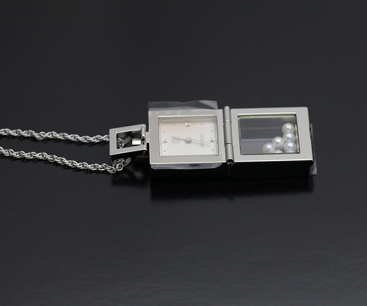 ミキモト ペンダントウォッチ MIKIMOTO パール 新品電池 懐中時計 電池