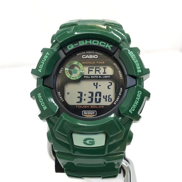 中古 G-SHOCK ジーショック CASIO カシオ 腕時計 G-2300GR グリーンカラーズ ラウンドフェイス ブラック RY4511