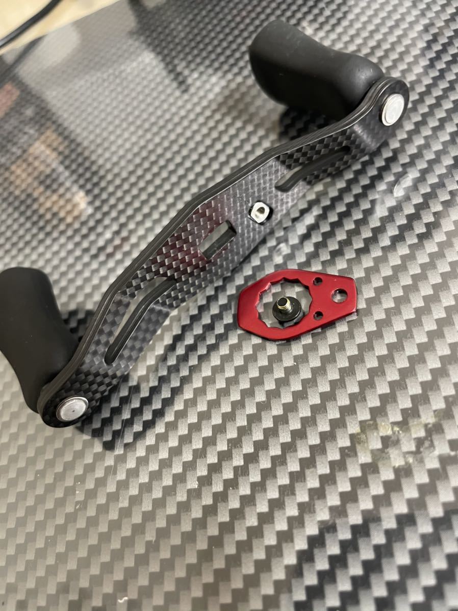 SLP カーボンハンドル85mm 4BBノブ付き ダイワ WORKS SLPW カーボン CARBON カーボンライトクランクハンドル│SLP 95mm