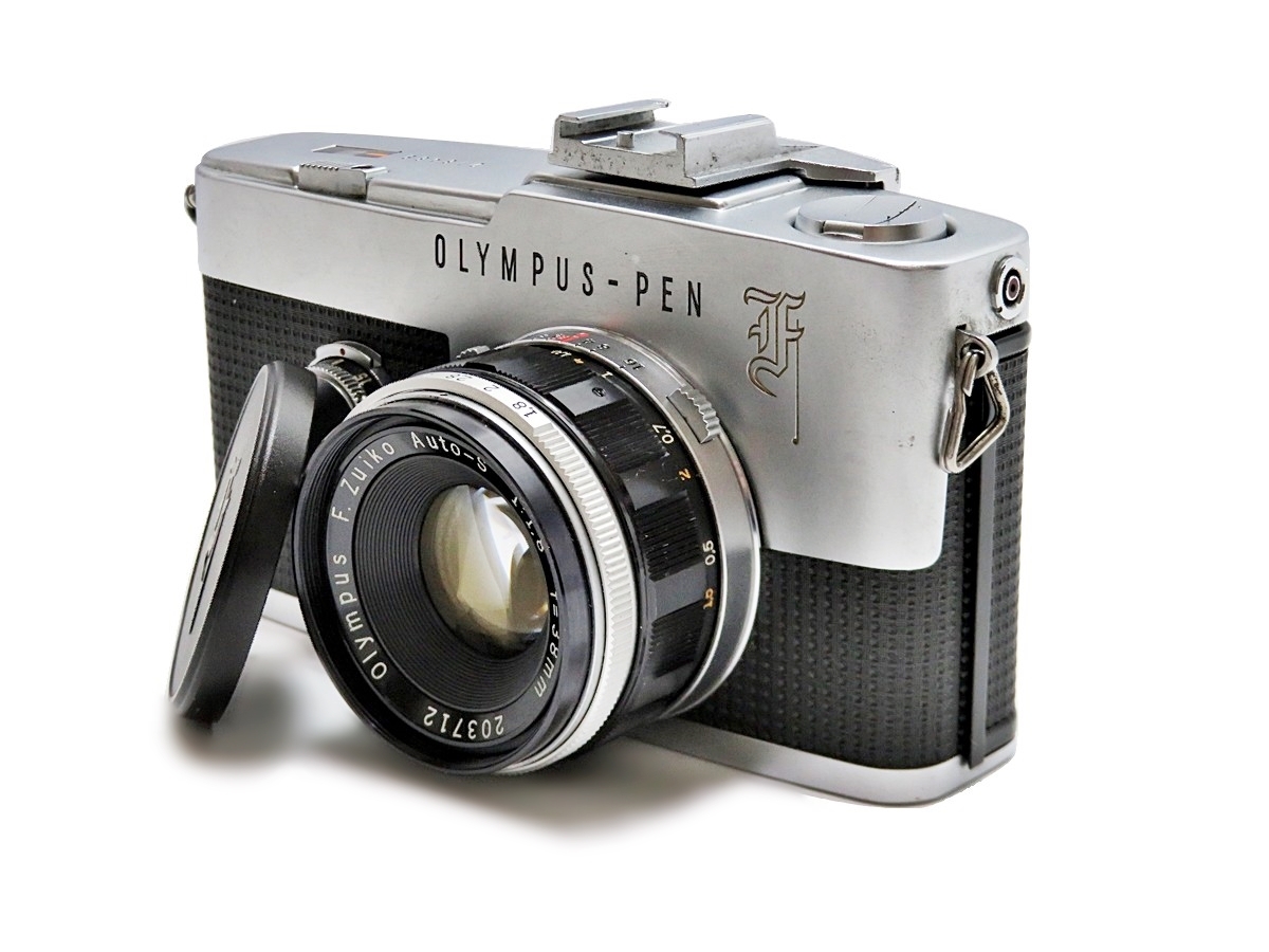 OLYMPUS-PEN F オリンパス ペン フィルムカメラ レンズ F.Zuiko Auto-S 