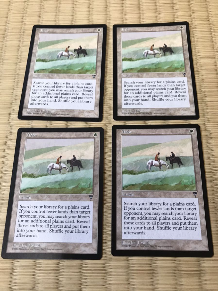 【希少】MTG 税収/Tithe　VIS 4枚セット　英語版　旧枠 MTG 英語版 by メルカリ 税収⁄Tithe日本語版の通販 マジック：ザ