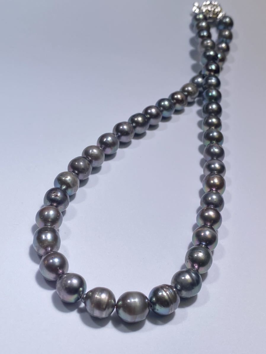 200.【1円～】あこや黒真珠8.0-8.5mmネックレス ネックレス あこや真珠 